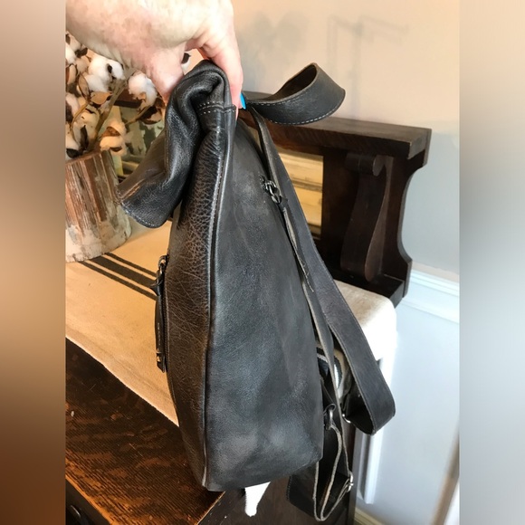 Bed Stu Howie Leather Backpack Black Grey Rustic Rustic Retail $365 - Picture 7 of 14